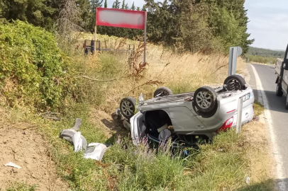 Keşan’da Takla Atan Otomobilde 3 Kişi Yaralandı