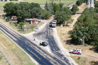 Edirne'de Trafik Jandarması'ndan Drone Destekli Denetim