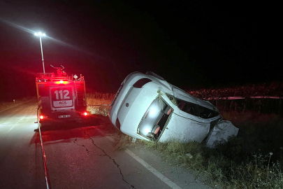 Tekirdağ'da Devrilen Otomobilin Sürücüsü Öldü