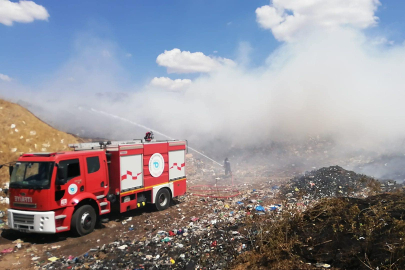 Pehlivanköy'de Çöplükte Çıkan Yangın Söndürüldü