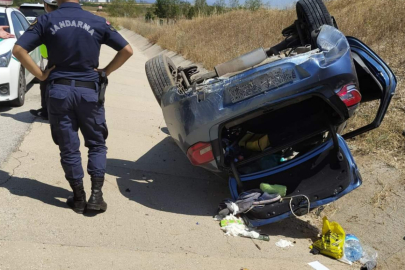 Kırklareli'nde Devrilen Otomobildeki 5 Kişi Yaralandı