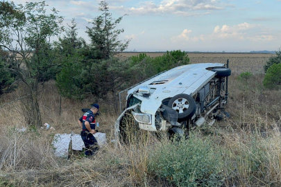 Tekirdağ'da Devrilen Minibüste 3 Kişi Yaralandı