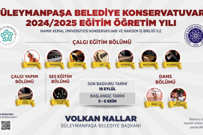 Süleymanpaşa’da Ön Konservatuvar Kayıtları Başladı