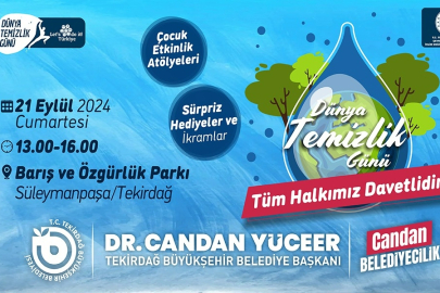 Tekirdağ'da Dünya Temizlik Günü Coşkusu