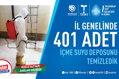 Sağlıklı Su Temini İçin Depolar Temizlenerek Dezenfekte Ediliyor