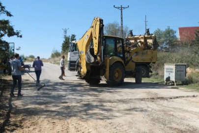 Kırklareli'nde Yol Yapım Çalışmaları Sürüyor