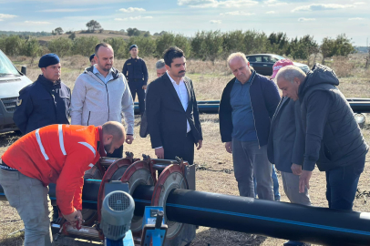 Enez'de Tarımsal Sulama Hattı Çalışması