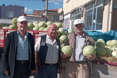 Havsa Halk Pazarı’nda Kış Karpuzu Satışta