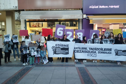 Edirne’de Genç Feministlerden Kadın Cinayetlerine Protesto