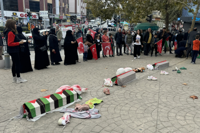 Tekirdağ'da İsrail'in Gazze'ye Yönelik Saldırıları Protesto Edildi