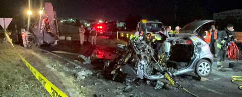 Tekirdağ’da İş Makinesine Çarpan Otomobil Alev Aldı; 5 Ölü