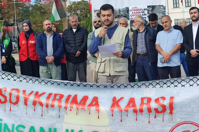 Tekirdağ'da İsrail'in Gazze'ye Yönelik Saldırıları Protesto Edildi