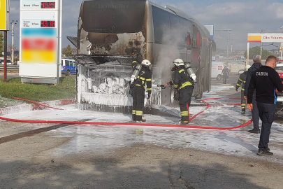 Tekirdağ’da Yolcu Otobüsünde Yangın