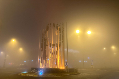 Tekirdağ'da Gece Sis Etkili Oldu