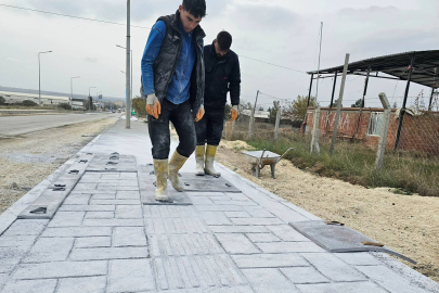 Pınarhisar’da Kaldırım Düzenleme Çalışmaları Sürüyor