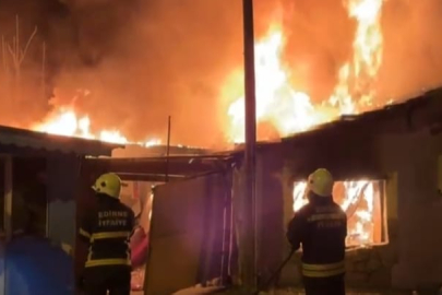 Edirne'de Kullanılmayan İş Yeri Alevlere Teslim Oldu