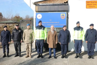 Vali Turan, Otoyol Jandarma Komutanlığı Yol Kontrol Noktalarını İnceledi