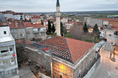 Tekirdağ'da Çelebi Sultan Mehmet Camisi'ndeki Restorasyon Çalışmaları Sürüyor