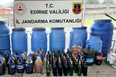 Edirne'de 1560 Litre Kaçak İçki Ele Geçirildi