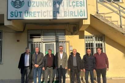 Uzunköprü Belediye Başkanı Ediz Martin, Süt Üreticileri Birliği'ni Ziyaret Etti