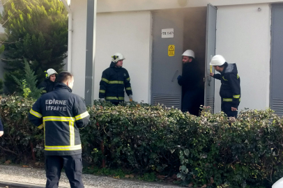 Edirne'de Elektrik Trafosunda Yangın