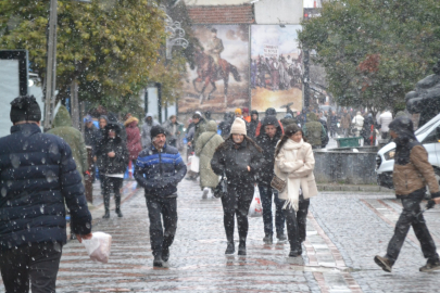 Edirne’de Kar Yeniden Etkili Olmaya Başladı