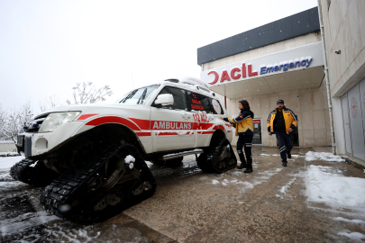 Kırklareli'nde Sağlık Ekipleri Karlı Yolları Paletli Ambulanslarla Aşıyor