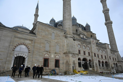 Selimiye Camisi'nde Restorasyon Çalışmaları Sürüyor