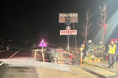 Tekirdağ'da Devrilen Otomobilin Sürücüsü Öldü