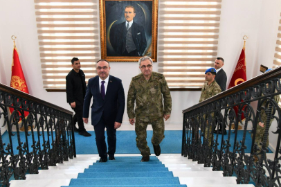 1. Ordu Komutanı Orgeneral Metin Tokel'den Vali Soytürk'e Ziyaret