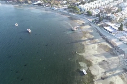 Çanakkale'nin Bazı Kıyılarında Deniz Suyu Çekildi