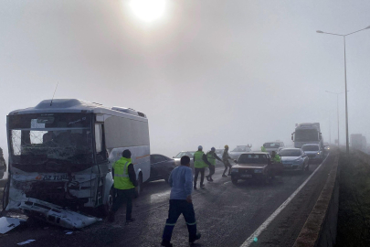 Tekirdağ'da Siste Zincirleme Kaza: 7 Yaralı