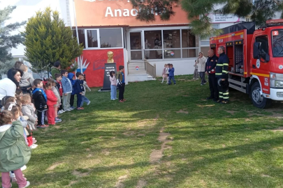 Keşan Belediyesi’nden Miniklere Yangın Tatbikatı