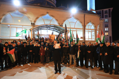 Edirne'de İsrail'in Gazze'ye Yönelik Saldırıları Protesto Edildi