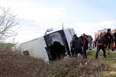 Keşan’da Öğrenci Servisi Devrildi: 27 Yaralı